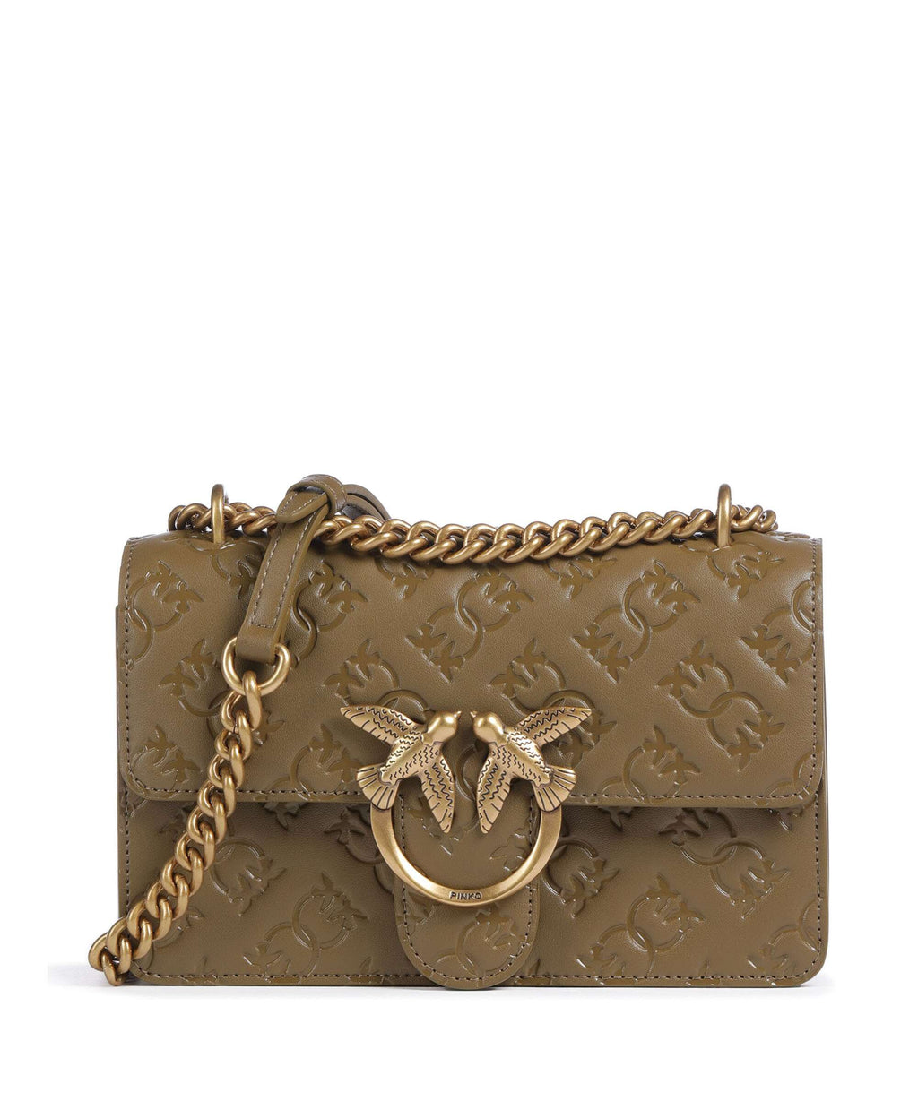 Pinko Love One Mini Shoulder bag piantagione/antique gold