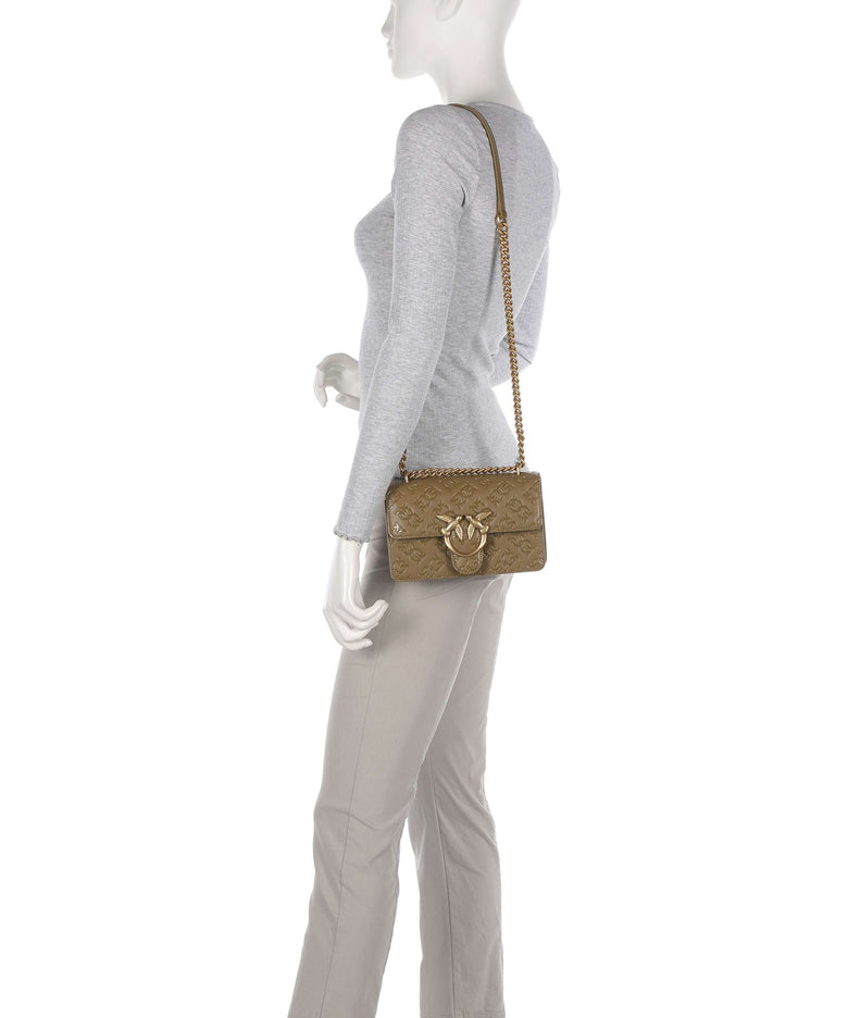 Pinko Love One Mini Shoulder bag piantagione/antique gold