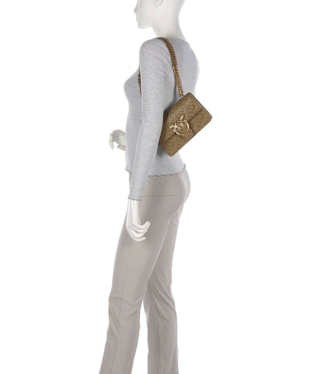 Pinko Love One Mini Shoulder bag piantagione/antique gold