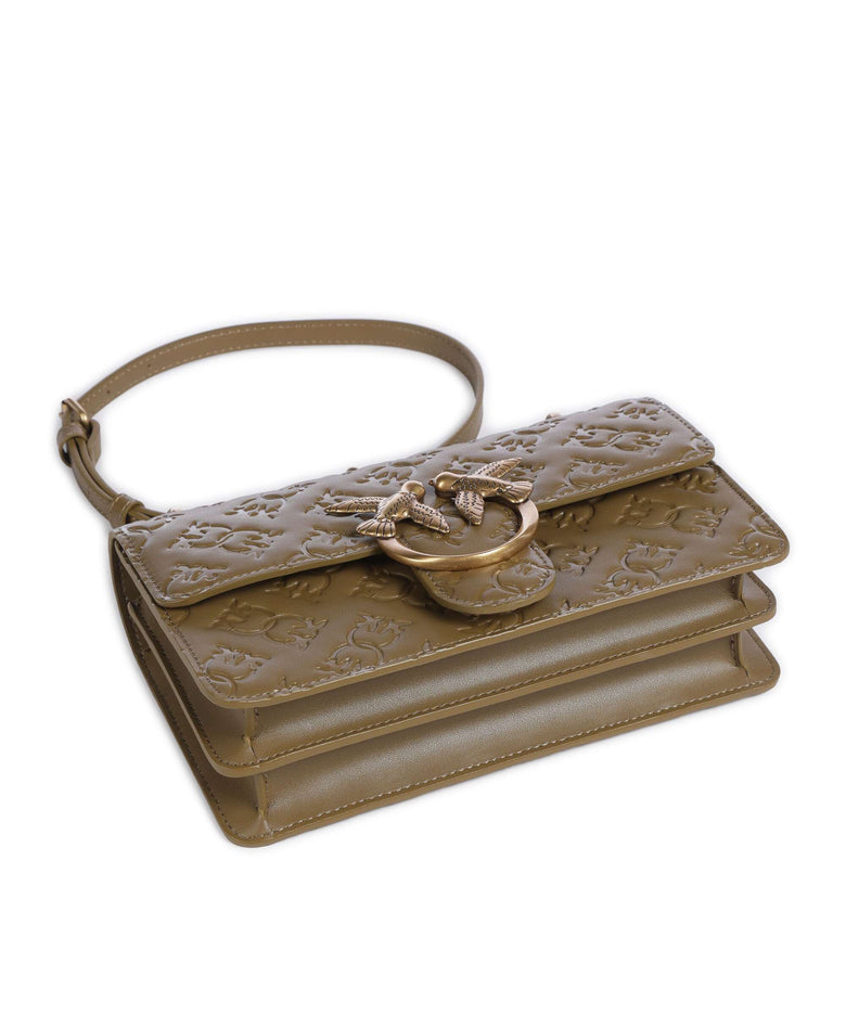 Pinko Love One Mini Shoulder bag piantagione/antique gold