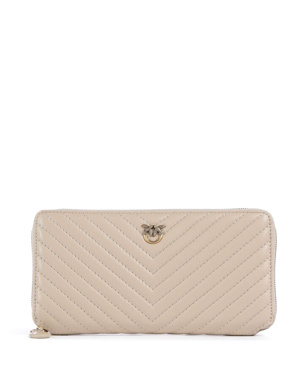 Pinko Ryder Wallet beige/grigio fumo/antique gold