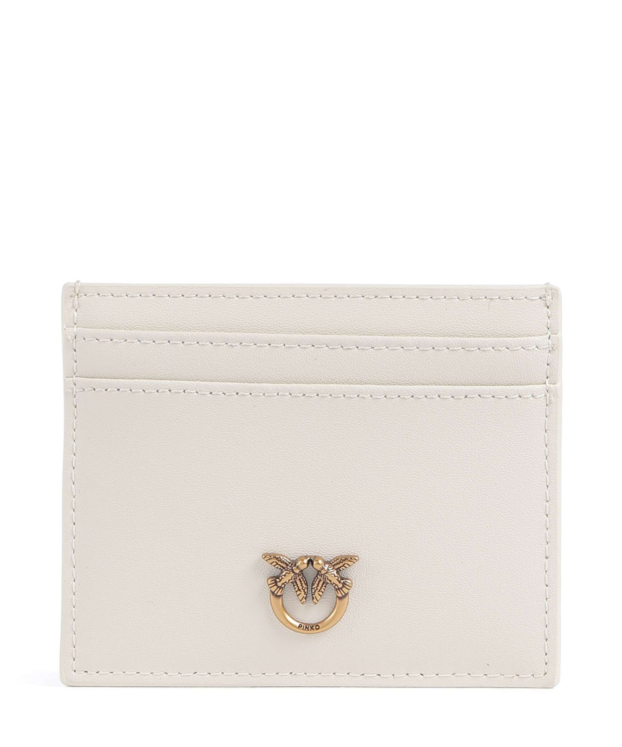 Pinko Credit card holder bianco seta/antique gold