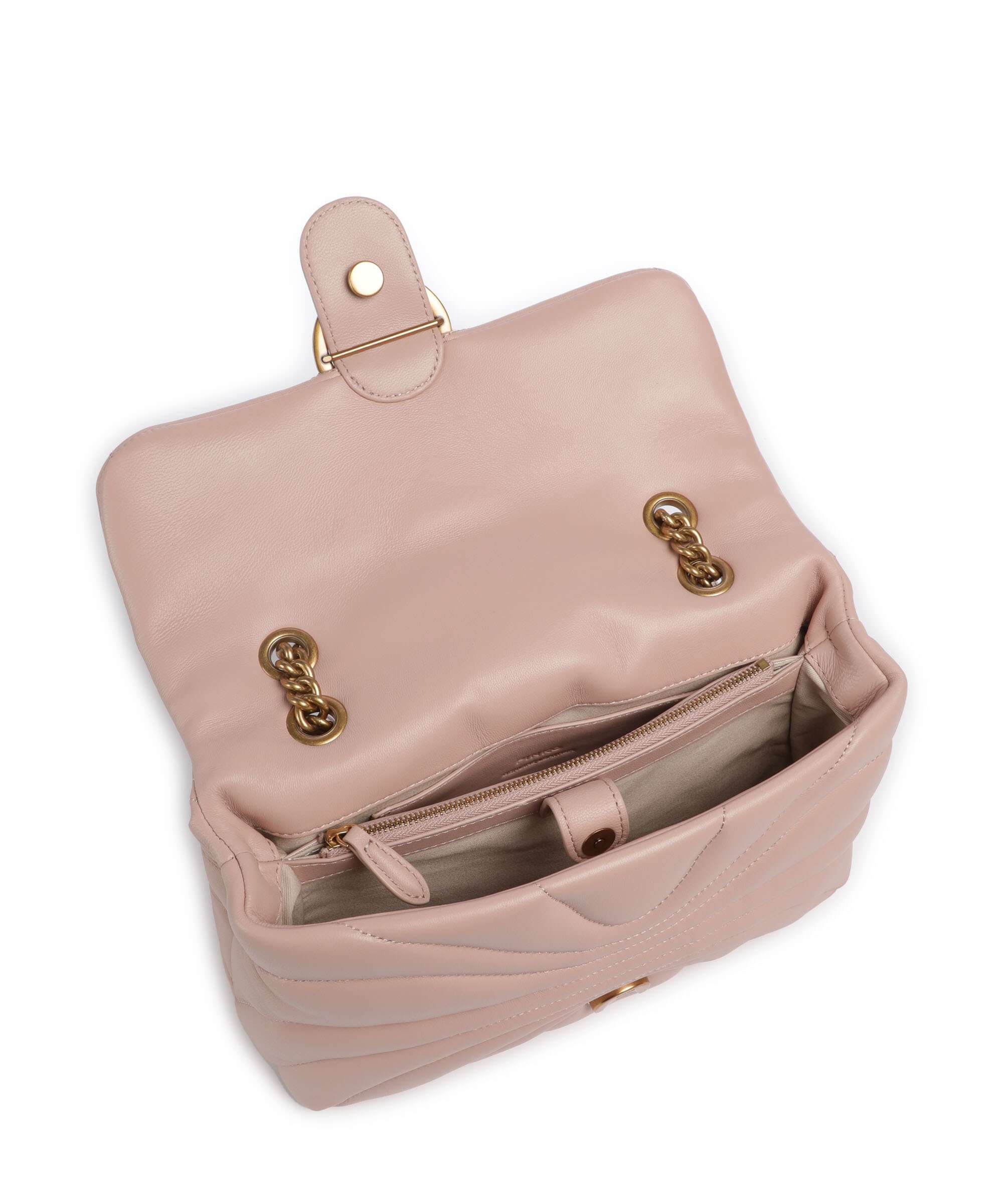 Pinko Love Puff Classic Shoulder bag cipria/antique gold