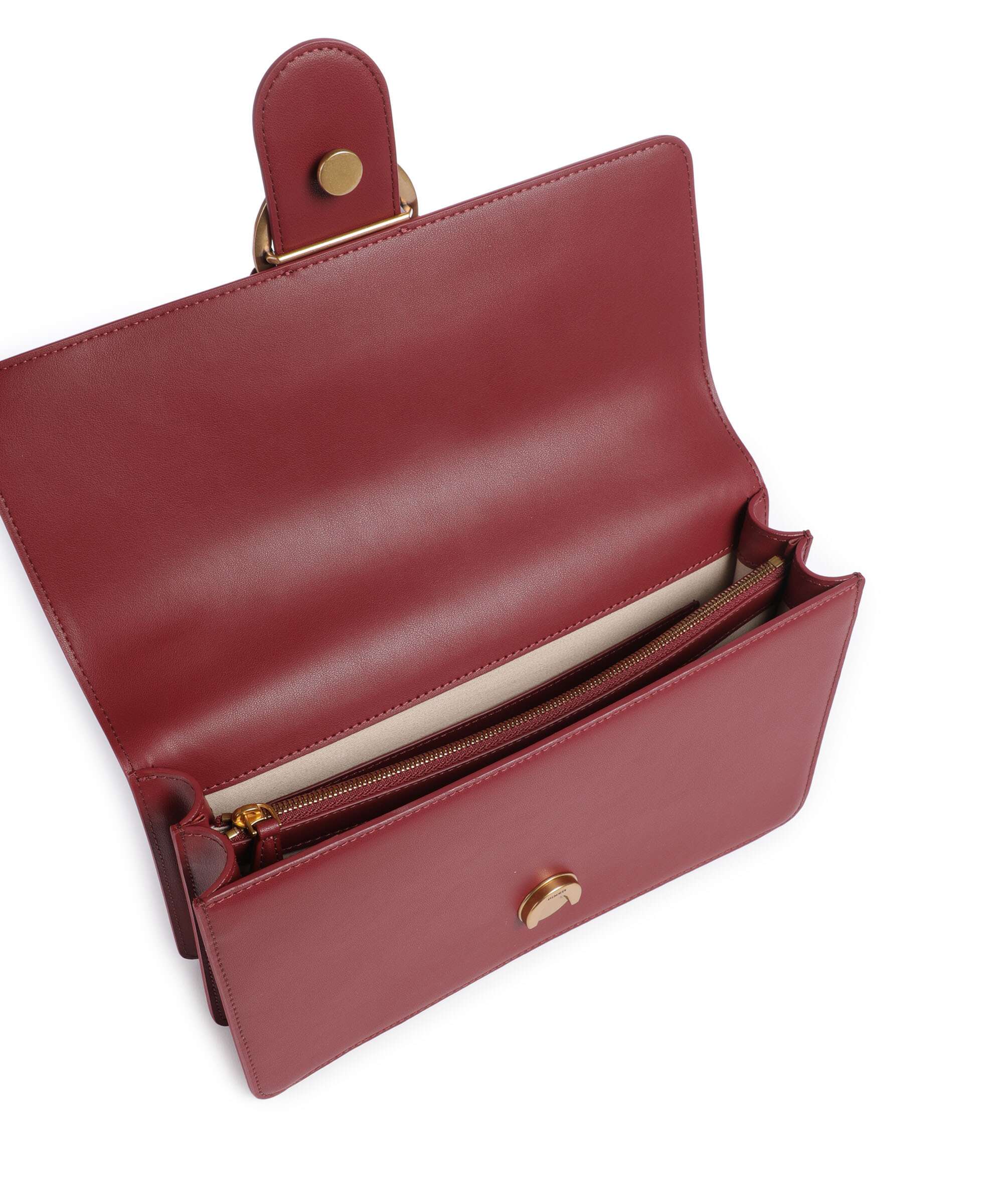 Pinko Love One Classic Crossbody bag bordeaux merlot/antique gold