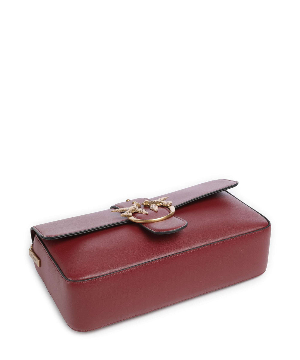Pinko Love One Classic Slouchy Shoulder bag bordeaux merlot/antique gold