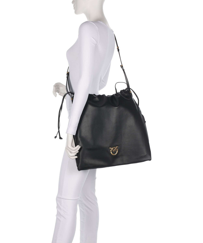 Pinko Extra Slouchy Bucket bag nero/antique gold