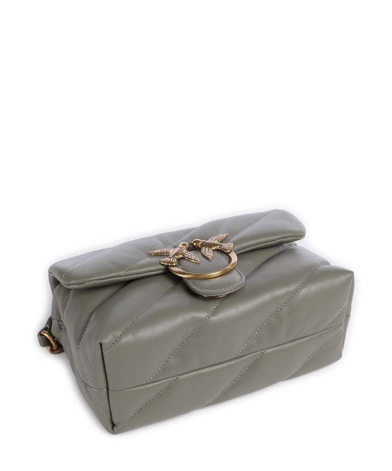 Pinko Love Puff Mini Shoulder bag verde vertiver/antique gold