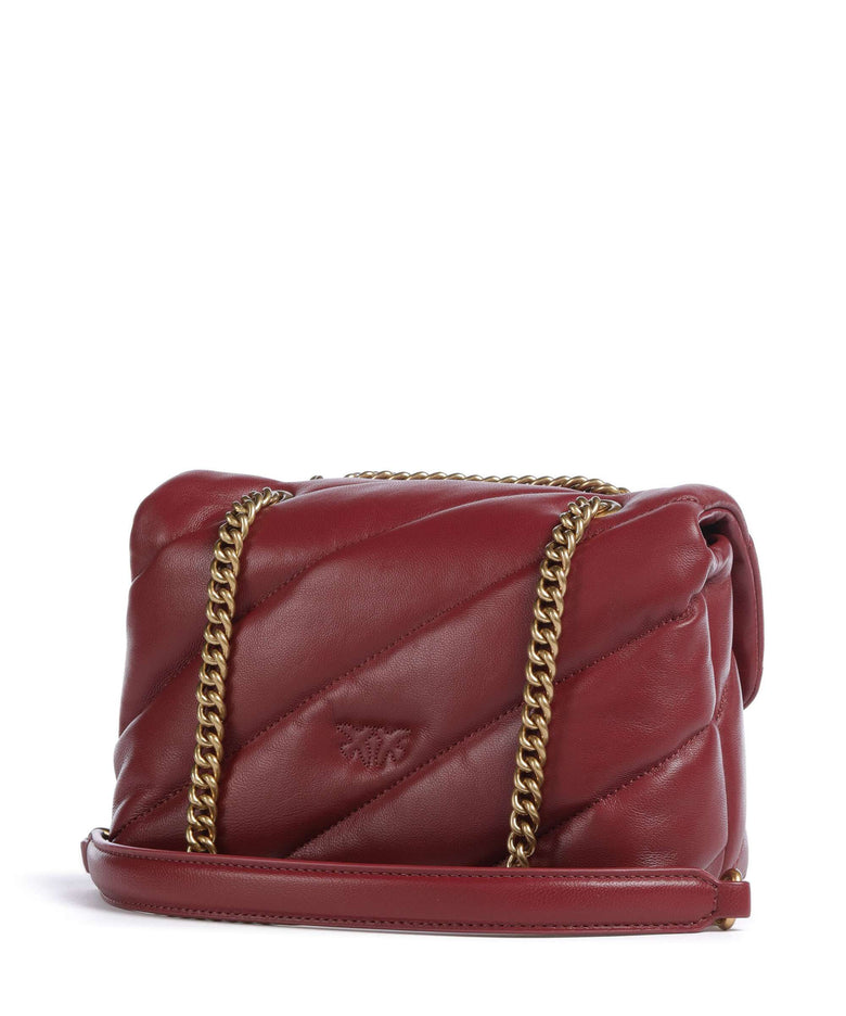 Pinko Love Puff Mini Shoulder bag bordeaux merlot/antique gold