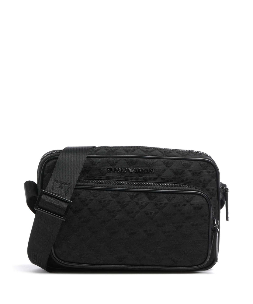 Emporio Armani Omnia Jacquard Crossbody bag black
