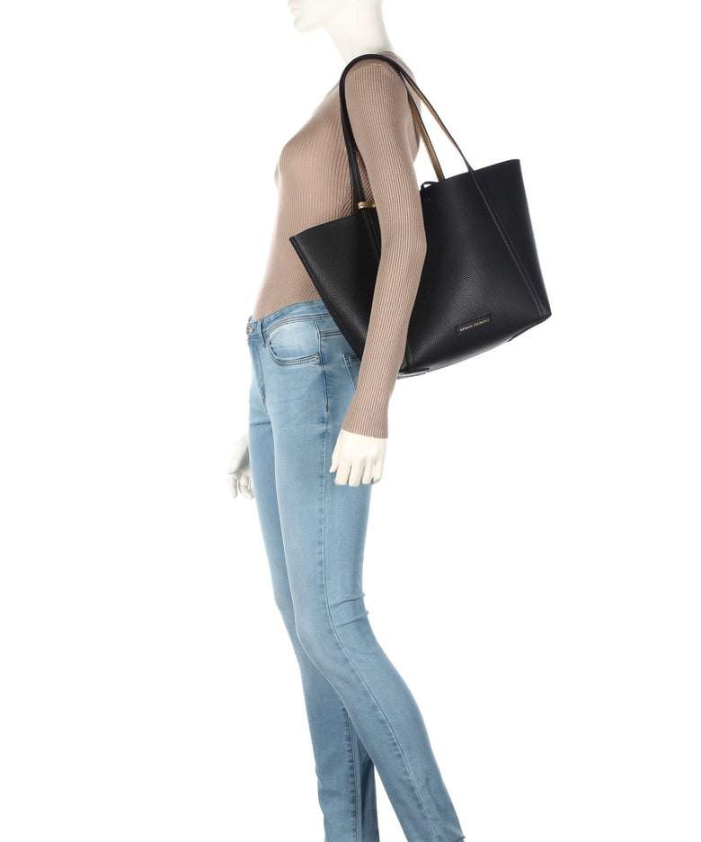 Armani Exchange Tote bag nero/oro