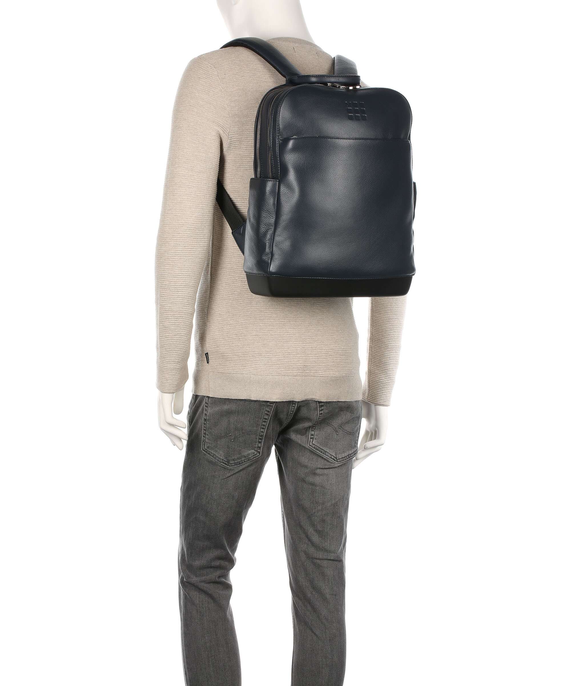 Moleskine Classic Leather Backpack sapphire blue