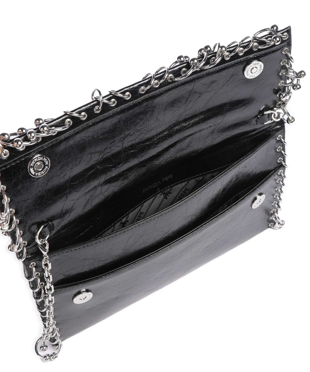 Patrizia Pepe Fly Glossy Crossbody bag nero