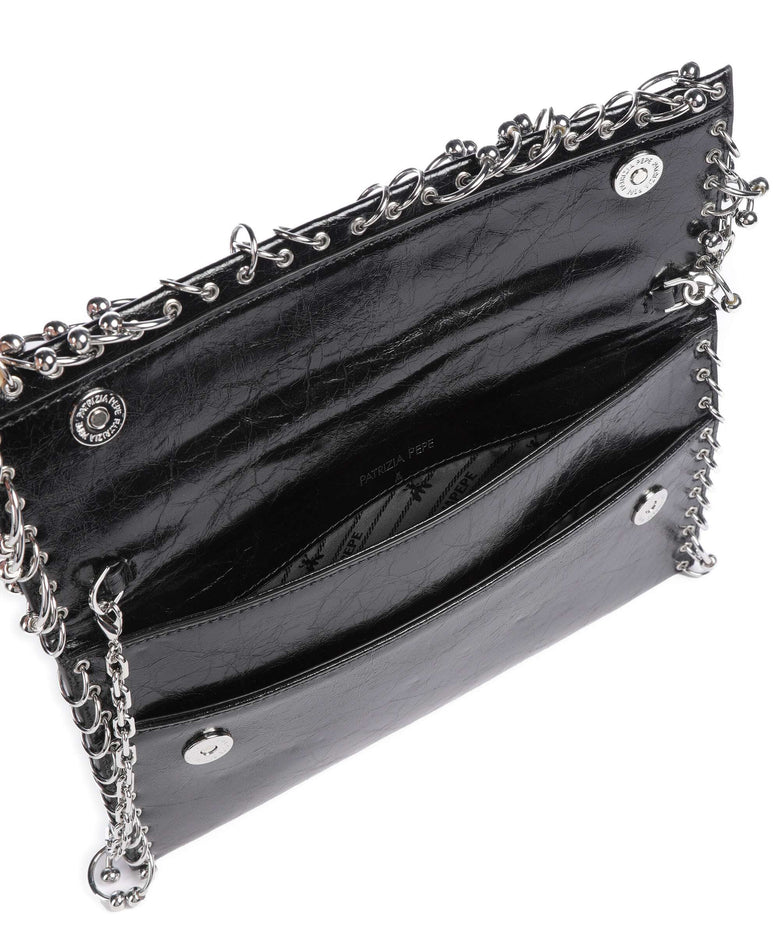 Patrizia Pepe Fly Glossy Crossbody bag nero