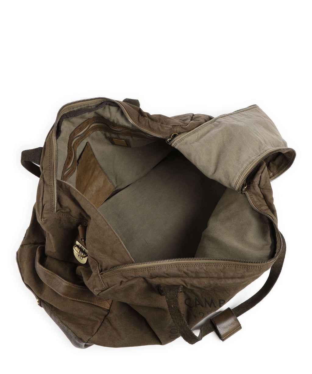 Campomaggi Weekend bag verde militare/nera