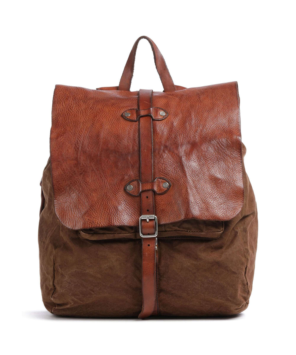 Campomaggi Backpack verde militare/cognac