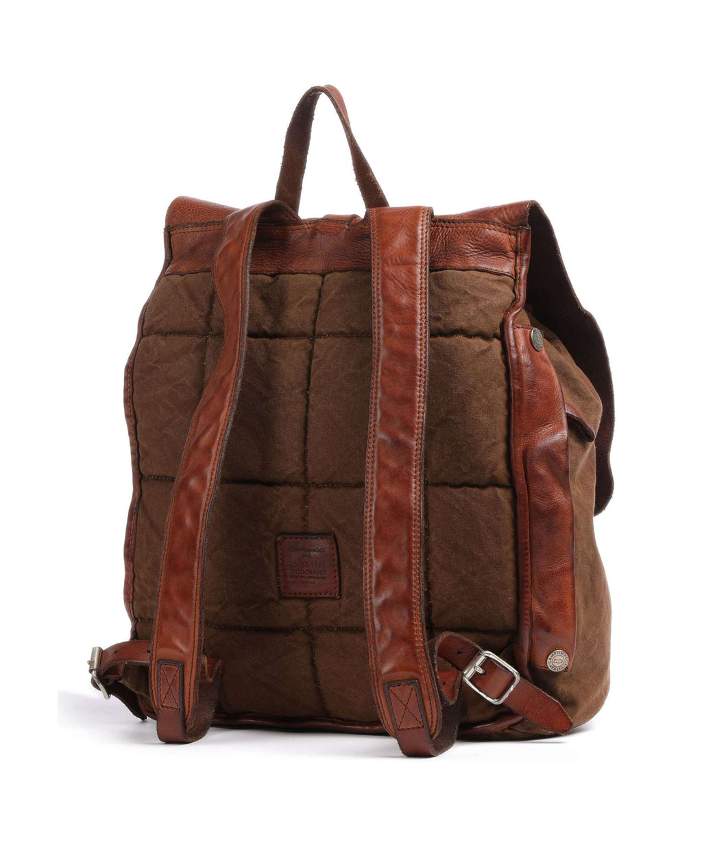 Campomaggi Backpack verde militare/cognac