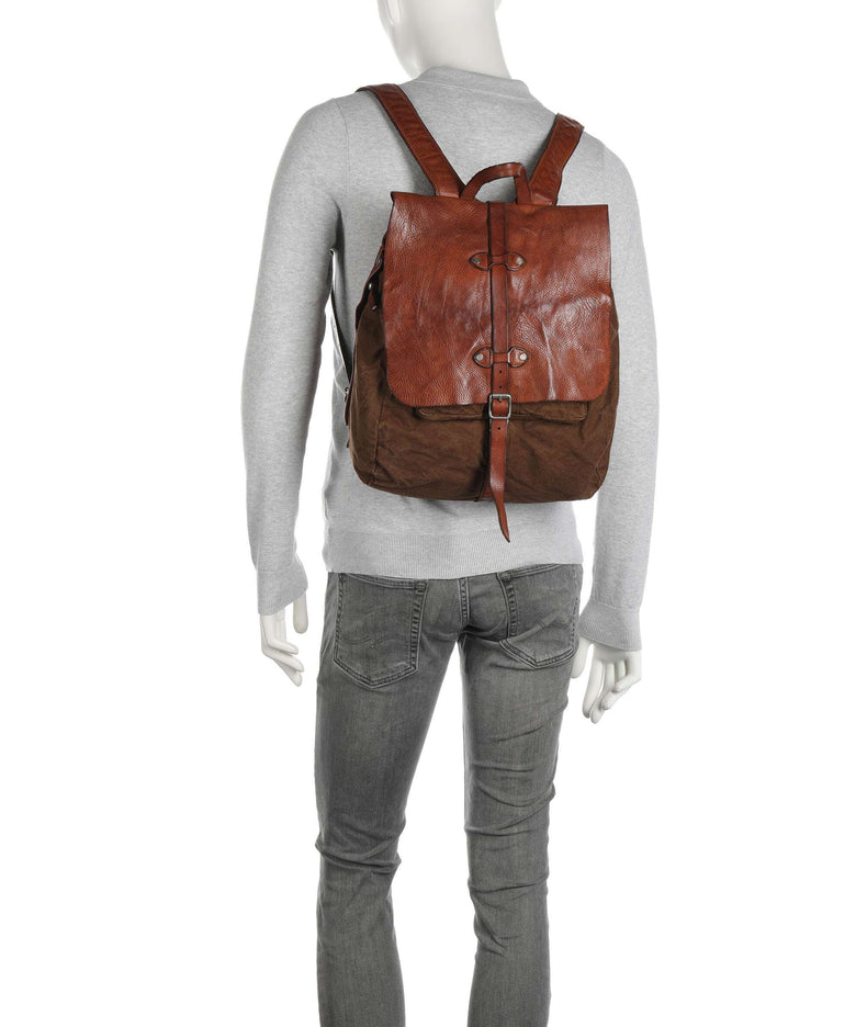 Campomaggi Backpack verde militare/cognac