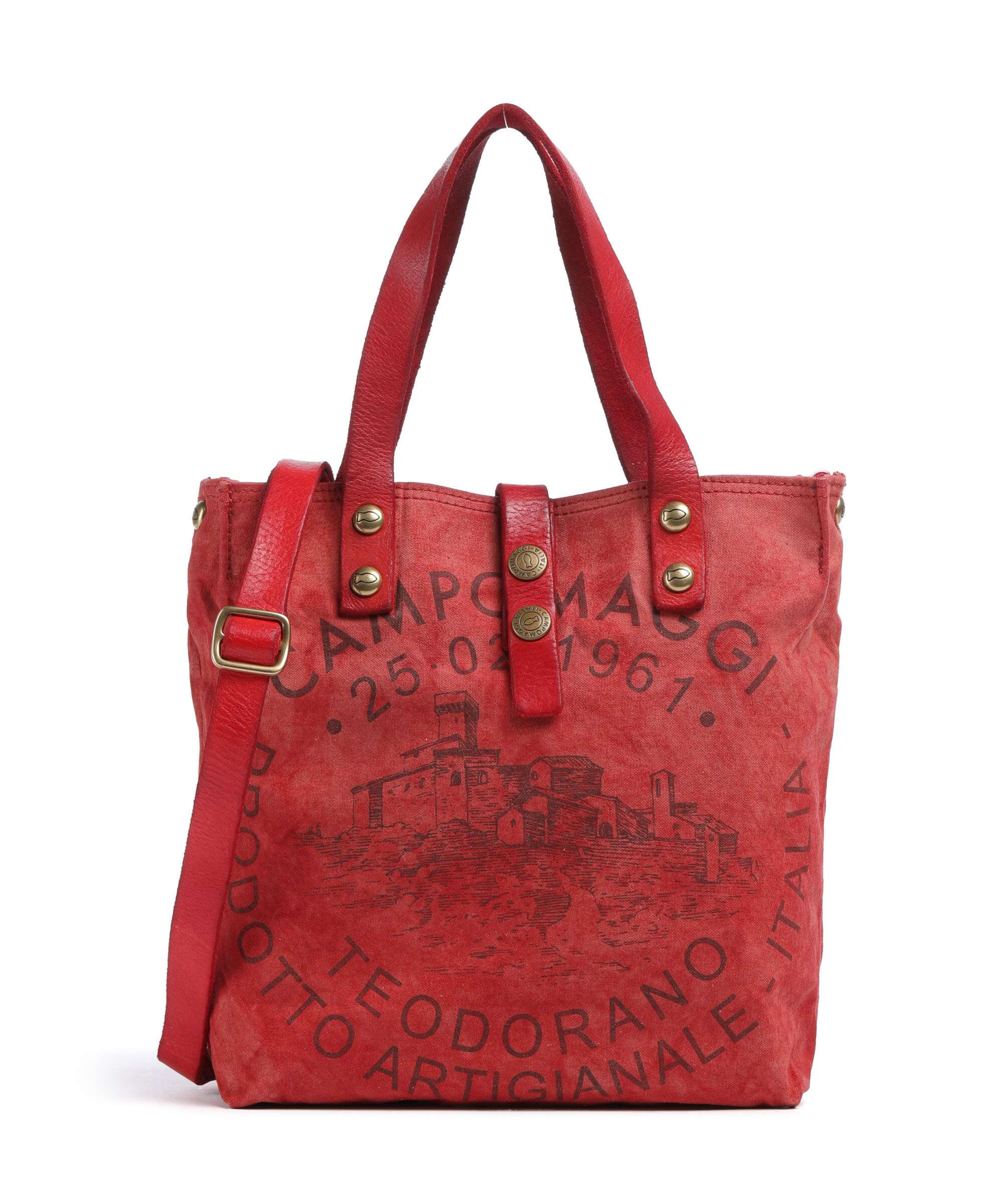 Campomaggi Handbag beige/rosso/moro