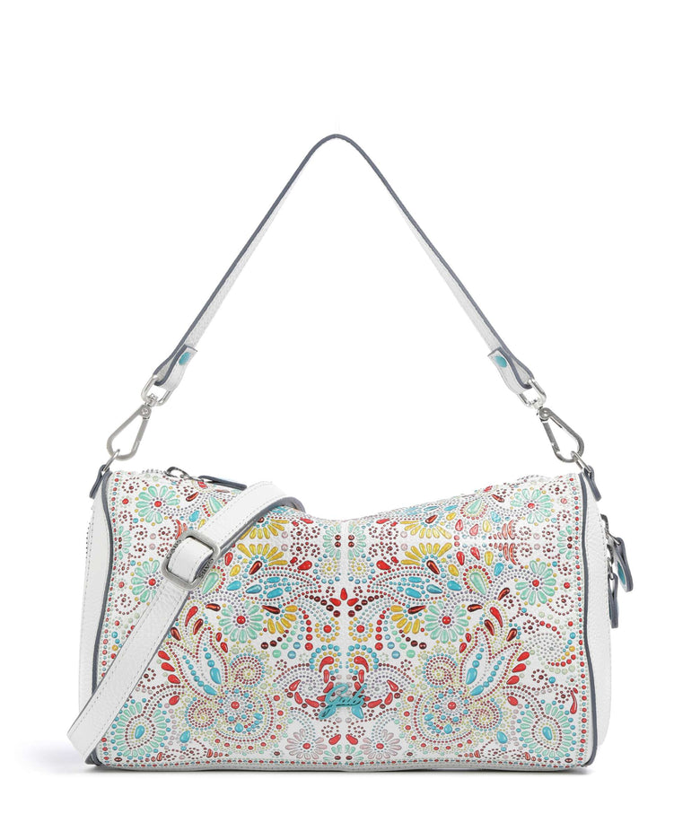 Gabs Phoenix Maioliche Pepita Shoulder bag white