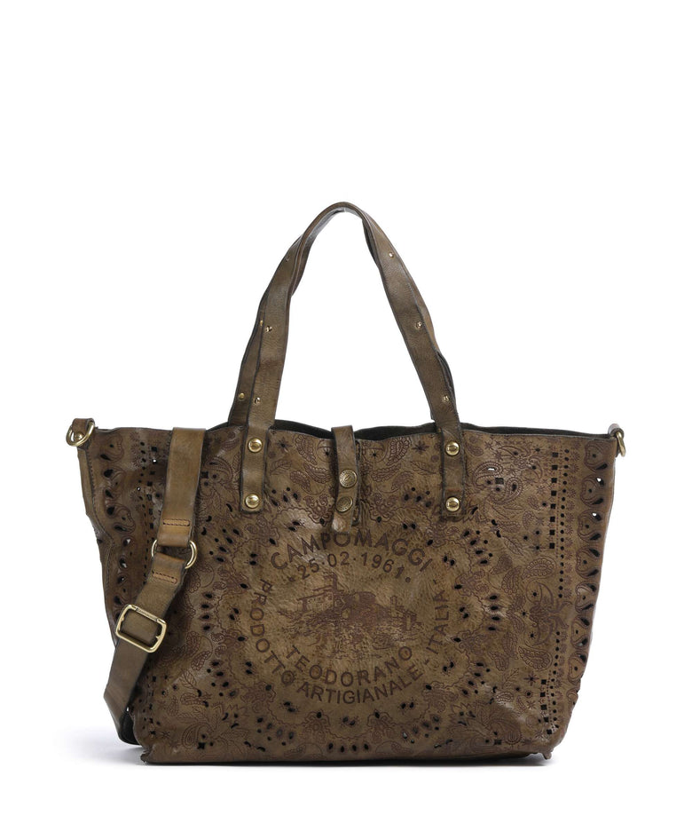 Campomaggi Tote bag verde militare