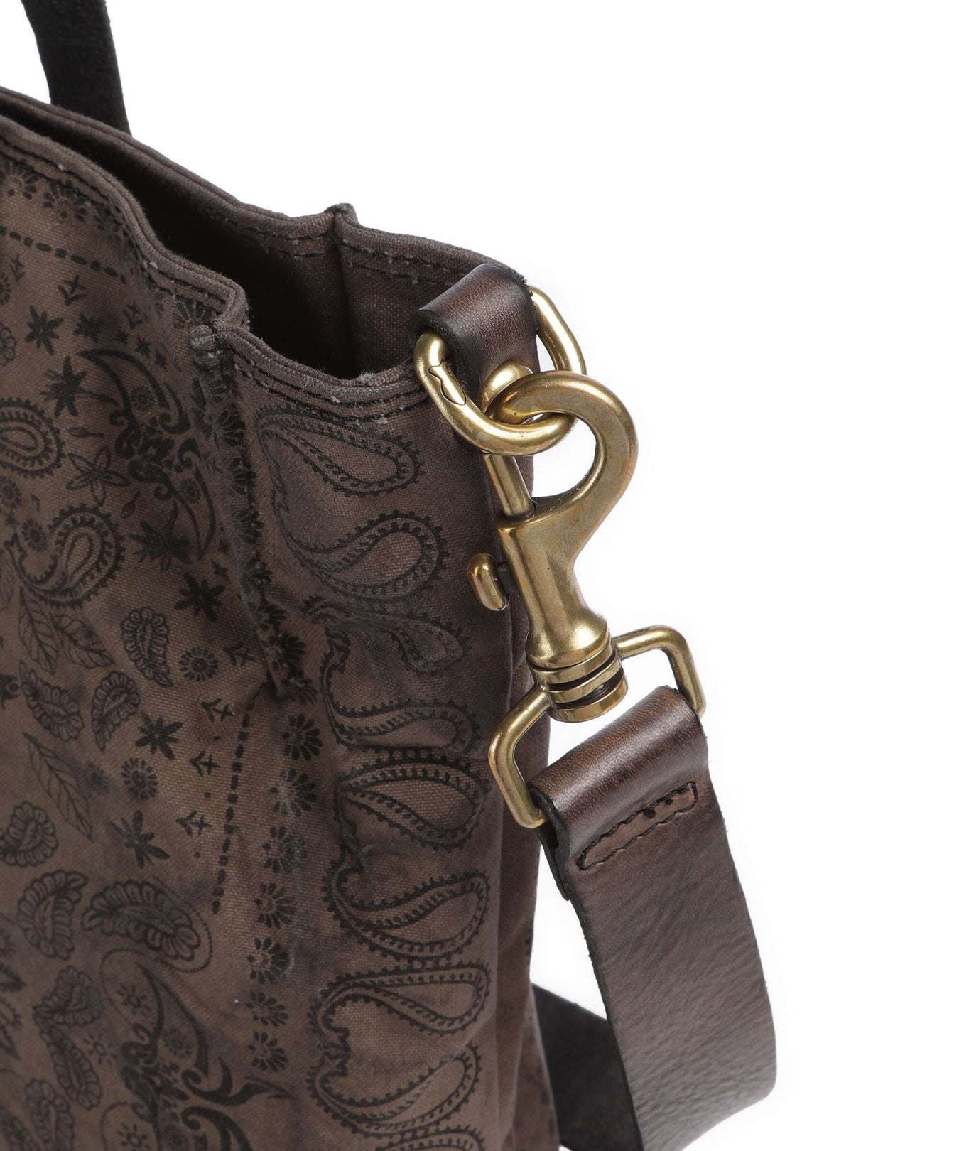 Campomaggi Tote bag verde militare/nera