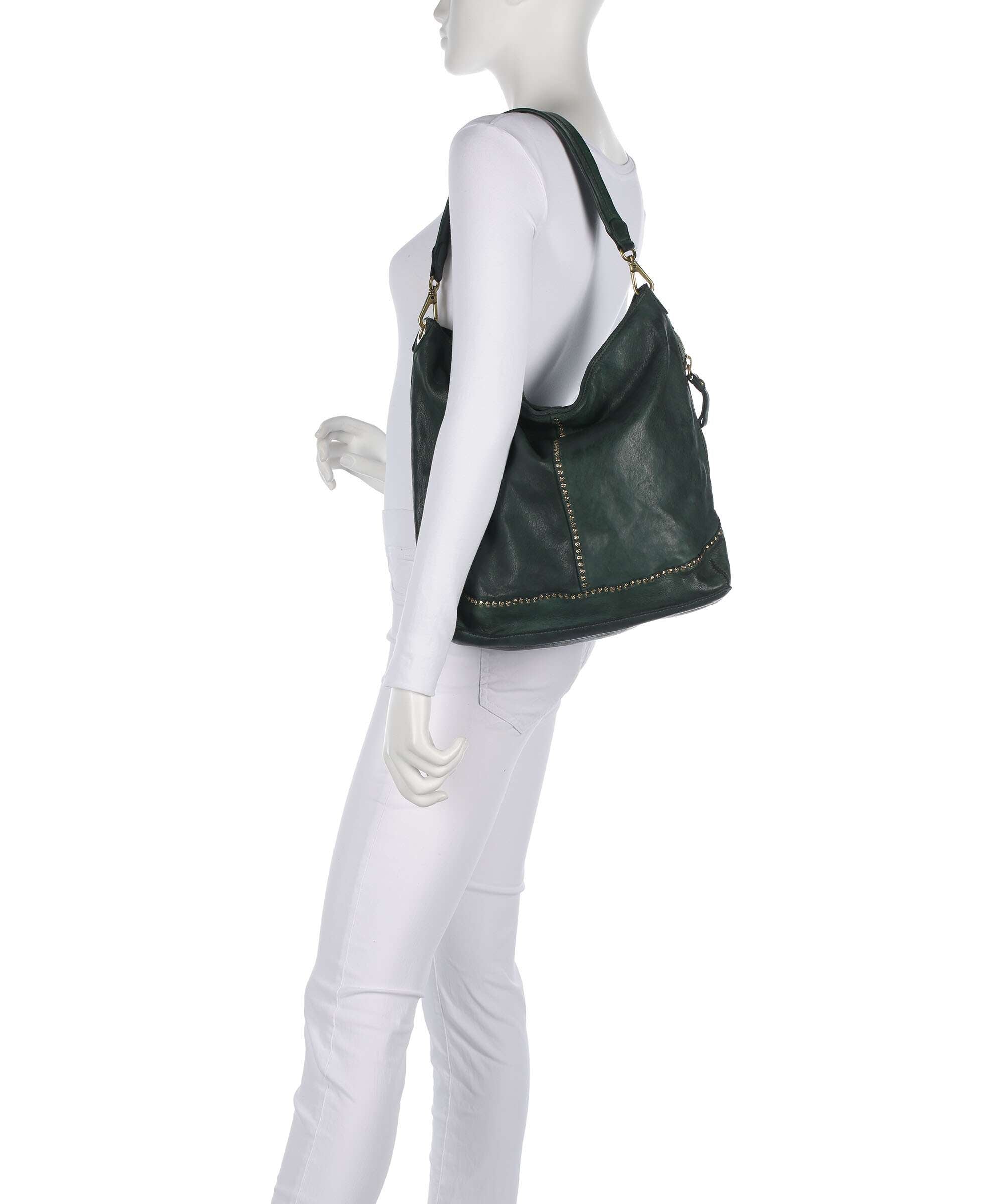 Campomaggi Hobo bag green bottle