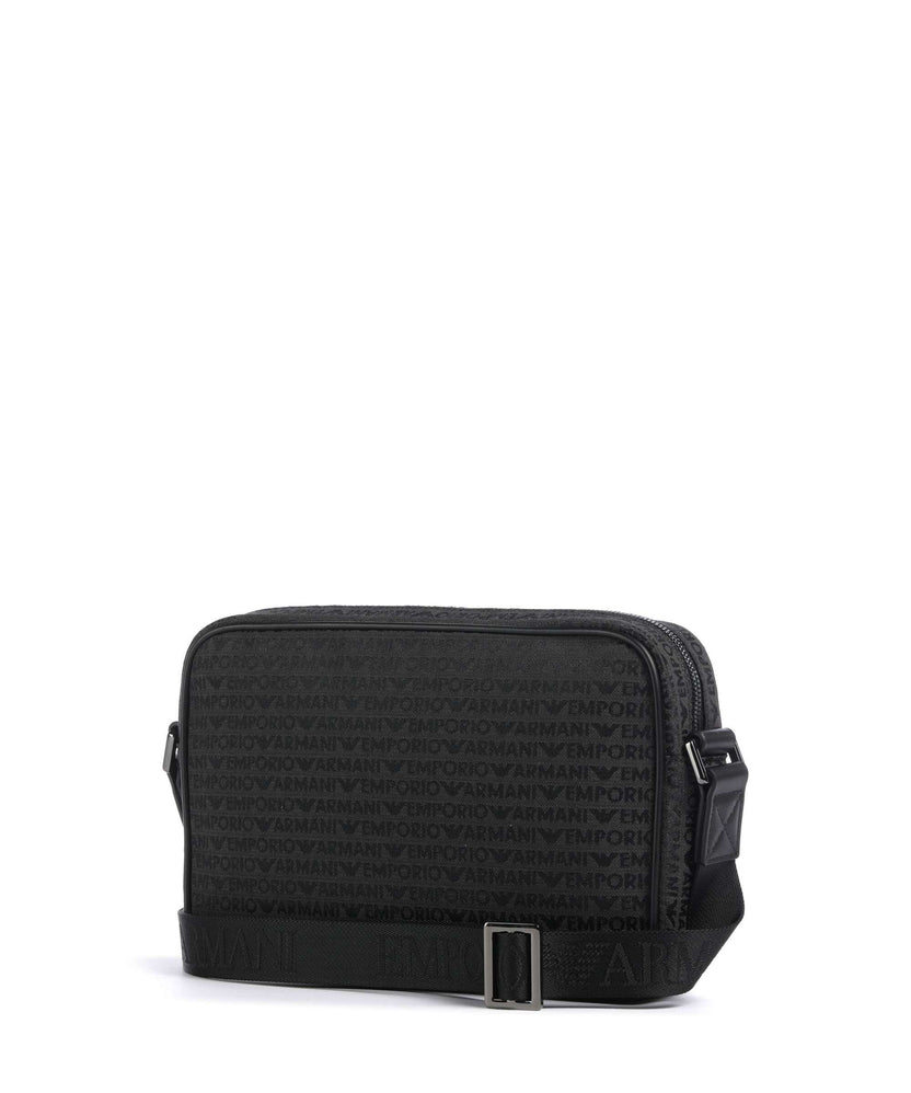 Emporio Armani Logo Jacquard Crossbody bag bristol black