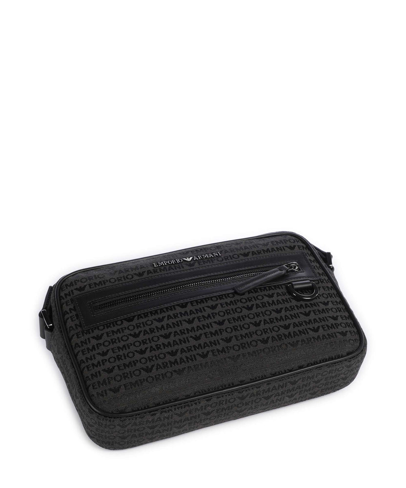 Emporio Armani Logo Jacquard Crossbody bag bristol black