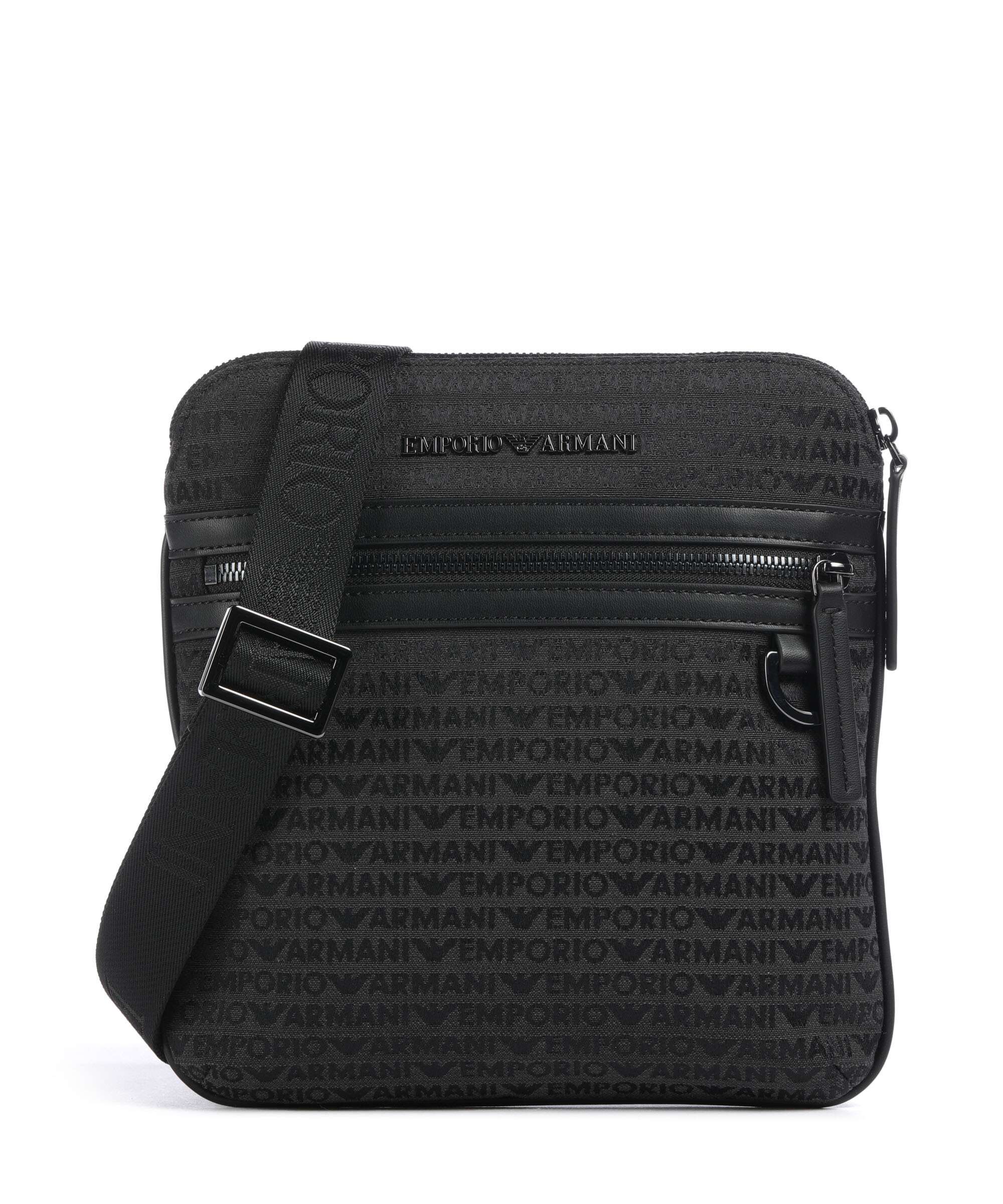 Emporio Armani Logo Jacquard Crossbody bag bristol black