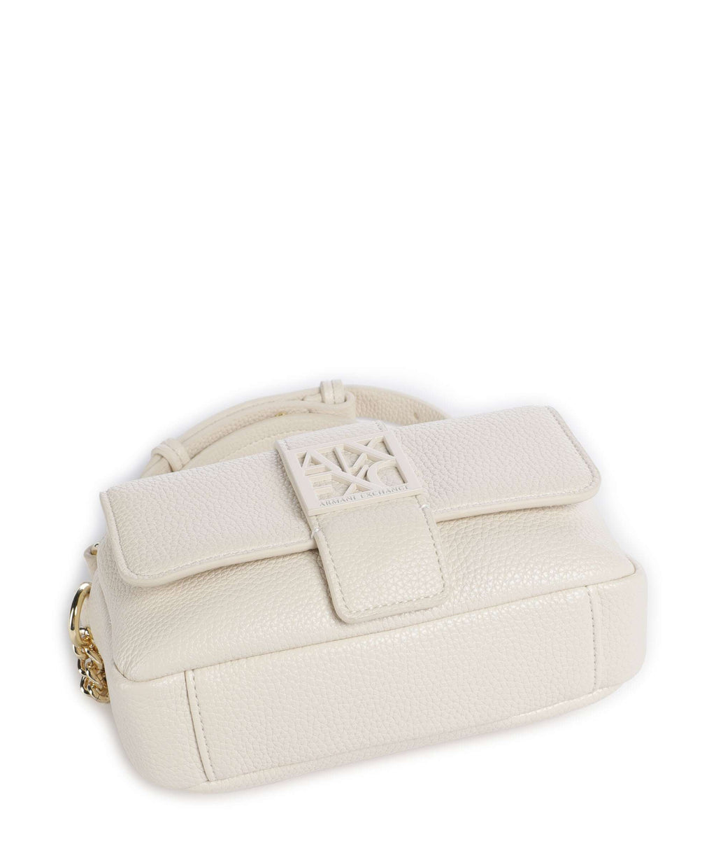 Armani Exchange Susie Soft Crossbody bag offwhite