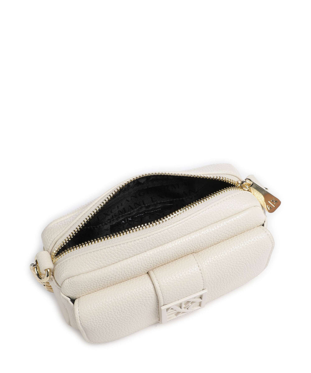 Armani Exchange Susie Soft Crossbody bag offwhite