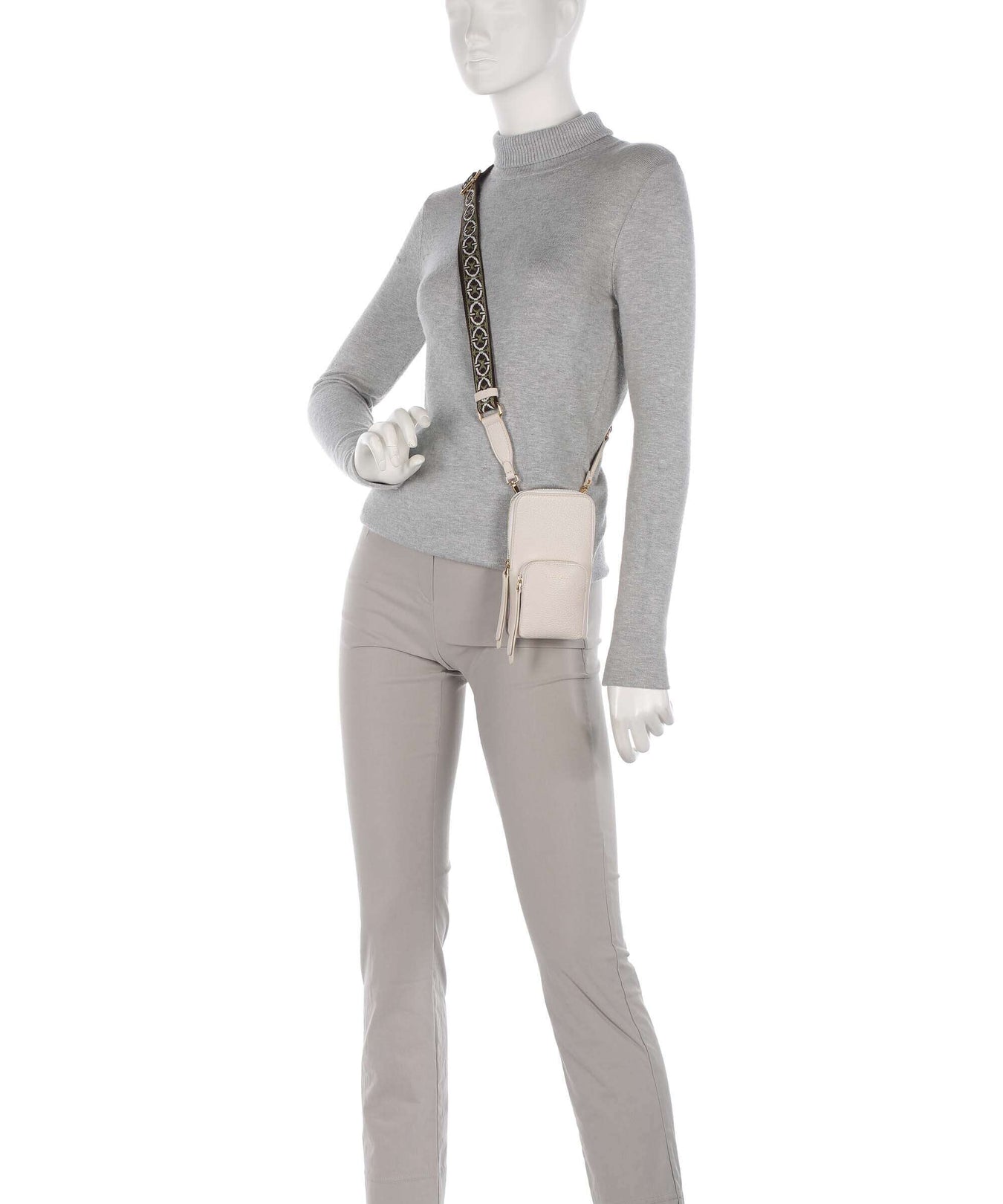 Coccinelle Pixie Phone bag lambskin white