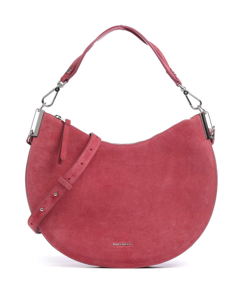 Coccinelle Sunup Suede Hobo bag rosewood