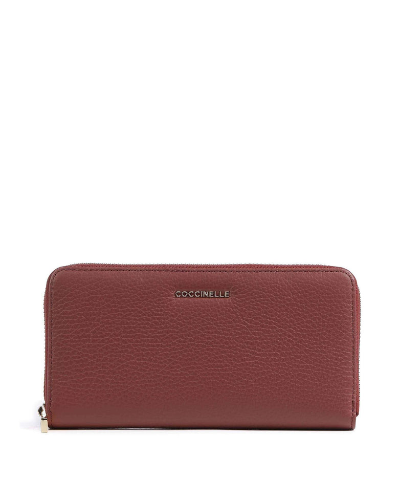 Coccinelle Metallic Soft Wallet brandy