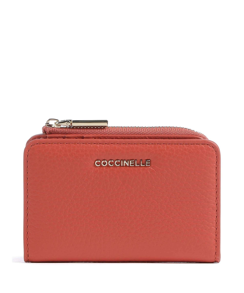 Coccinelle Metallic Soft Wallet grenadine red