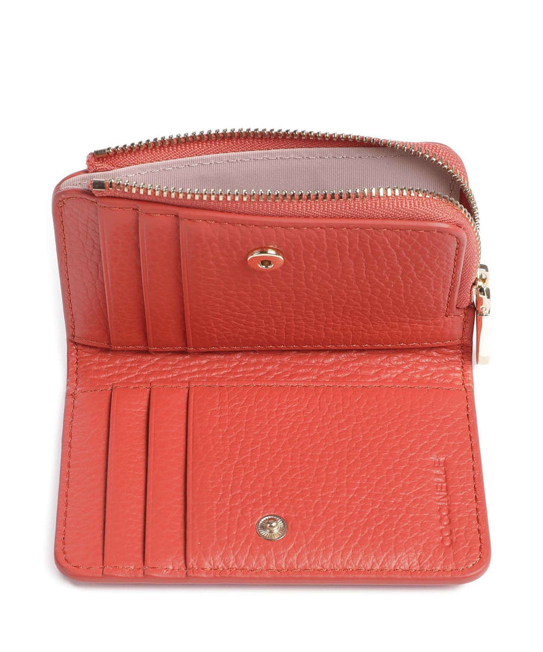 Coccinelle Metallic Soft Wallet grenadine red