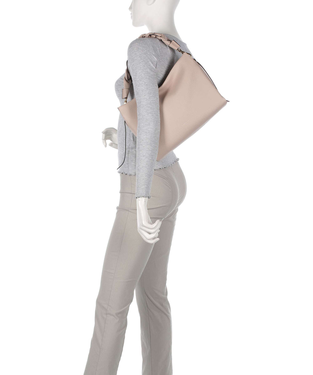Coccinelle Boheme Grana Double Hobo bag rosette/warm taupe