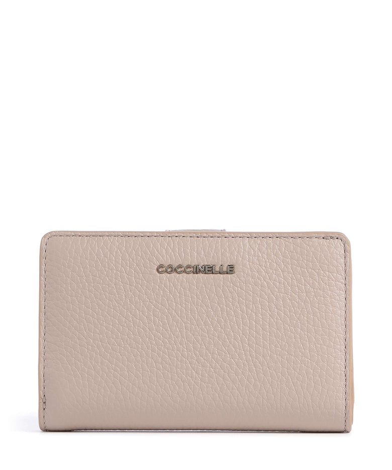 Coccinelle Metallic Soft Wallet rosette