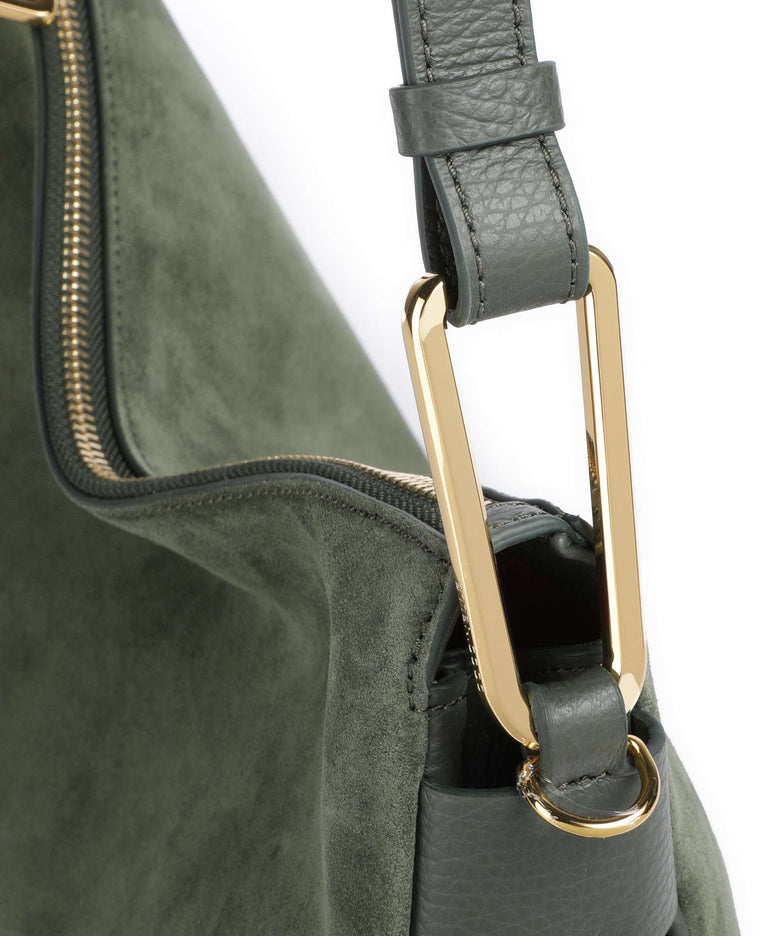 Coccinelle Magie Suede Hobo bag alga