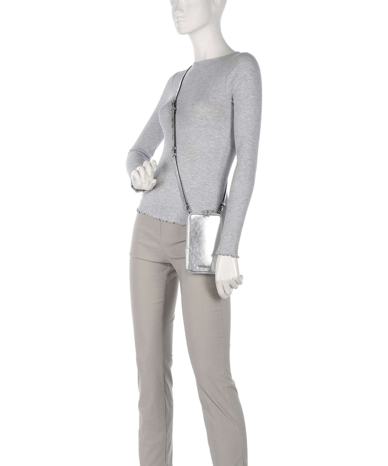 Coccinelle Flor Phone bag silver