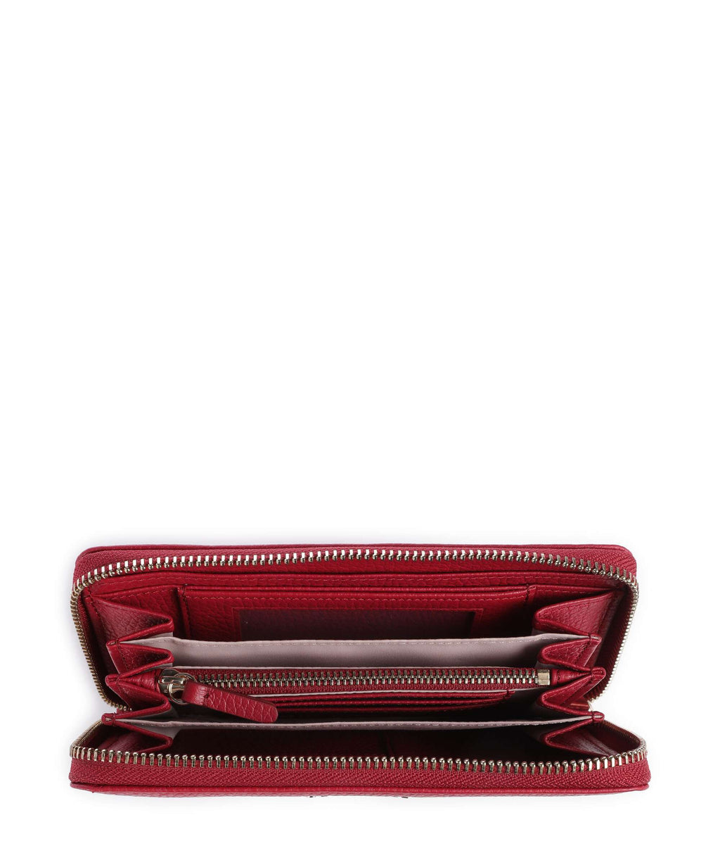 Coccinelle Metallic Soft Wallet sangria