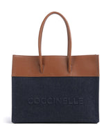 Coccinelle Myrtha Denim Tote bag blue/cognac