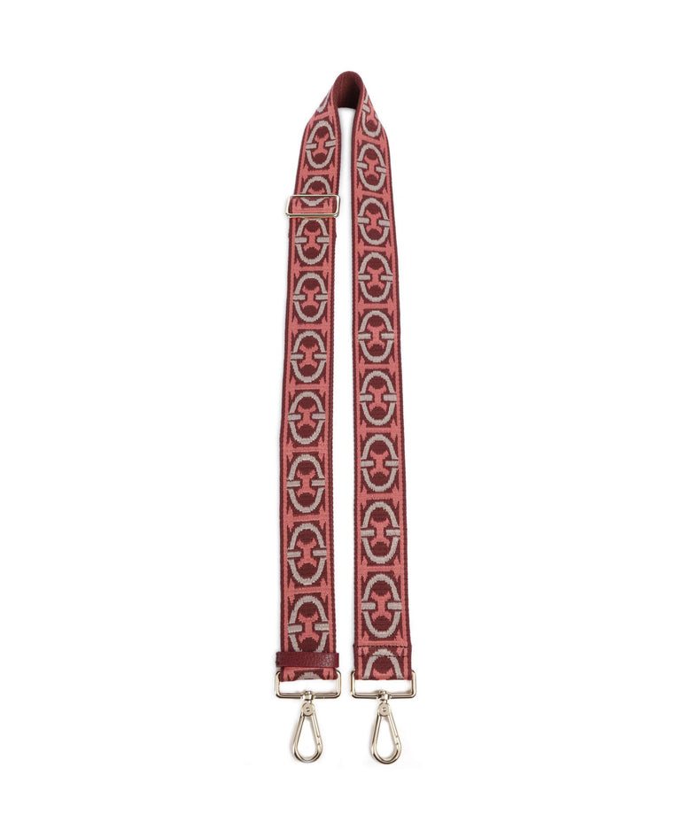 Coccinelle Nastro Monogram Tricolor Bag strap pink/rib