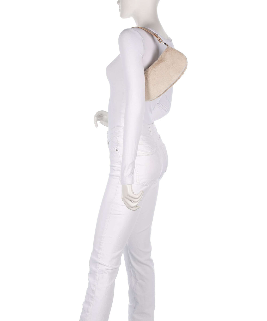 Coccinelle Merveille Synthetic fur Shoulder bag natural/rosette