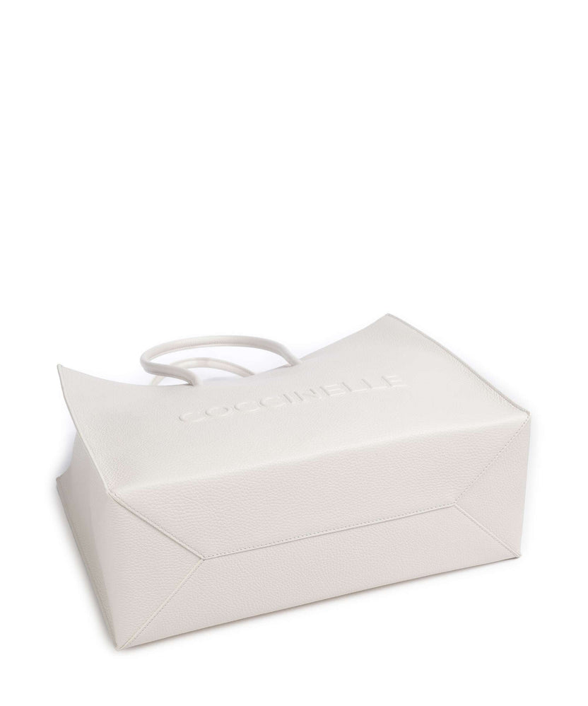 Coccinelle Myrtha Maxi Logo Tote bag blanco