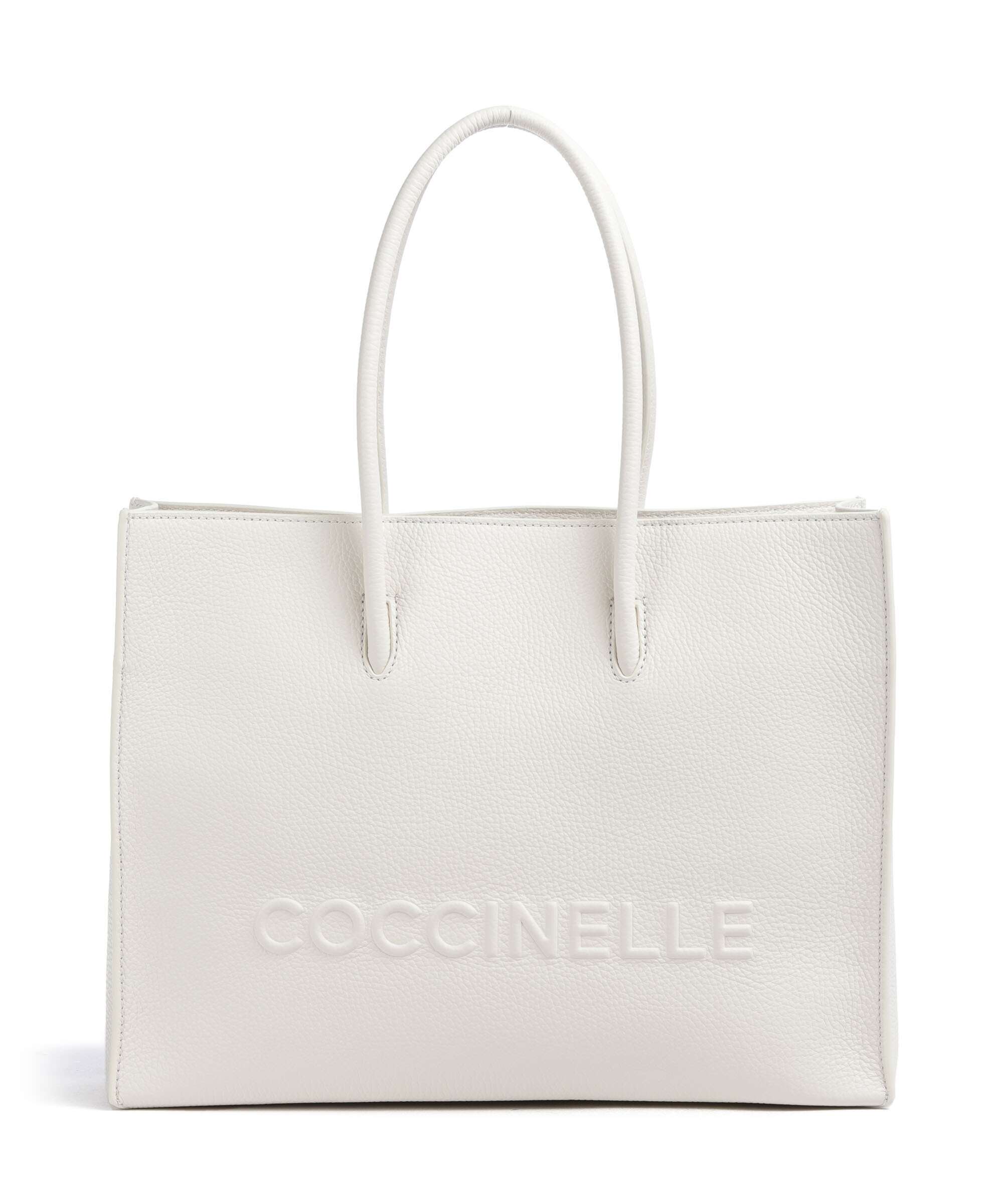 Coccinelle Myrtha Maxi Logo Tote bag blanco