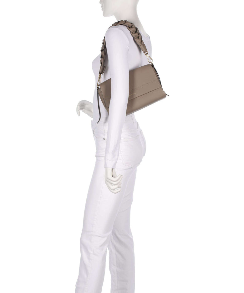 Coccinelle Boheme Grana Double Shoulder bag warm taupe/rosette