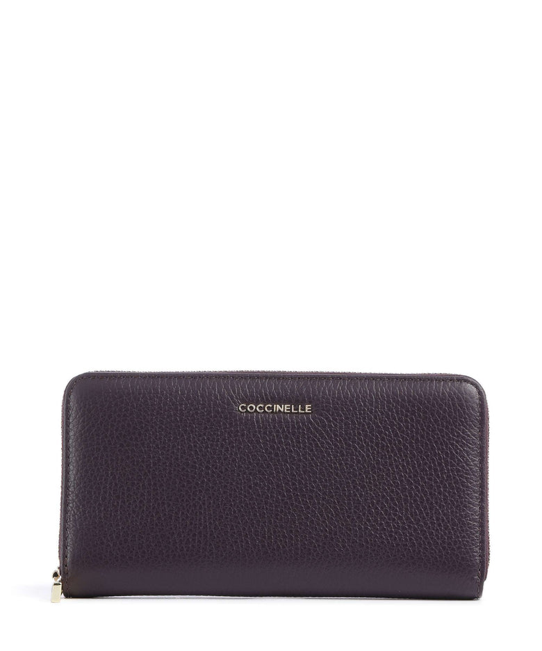 Coccinelle Metallic Soft Wallet prune