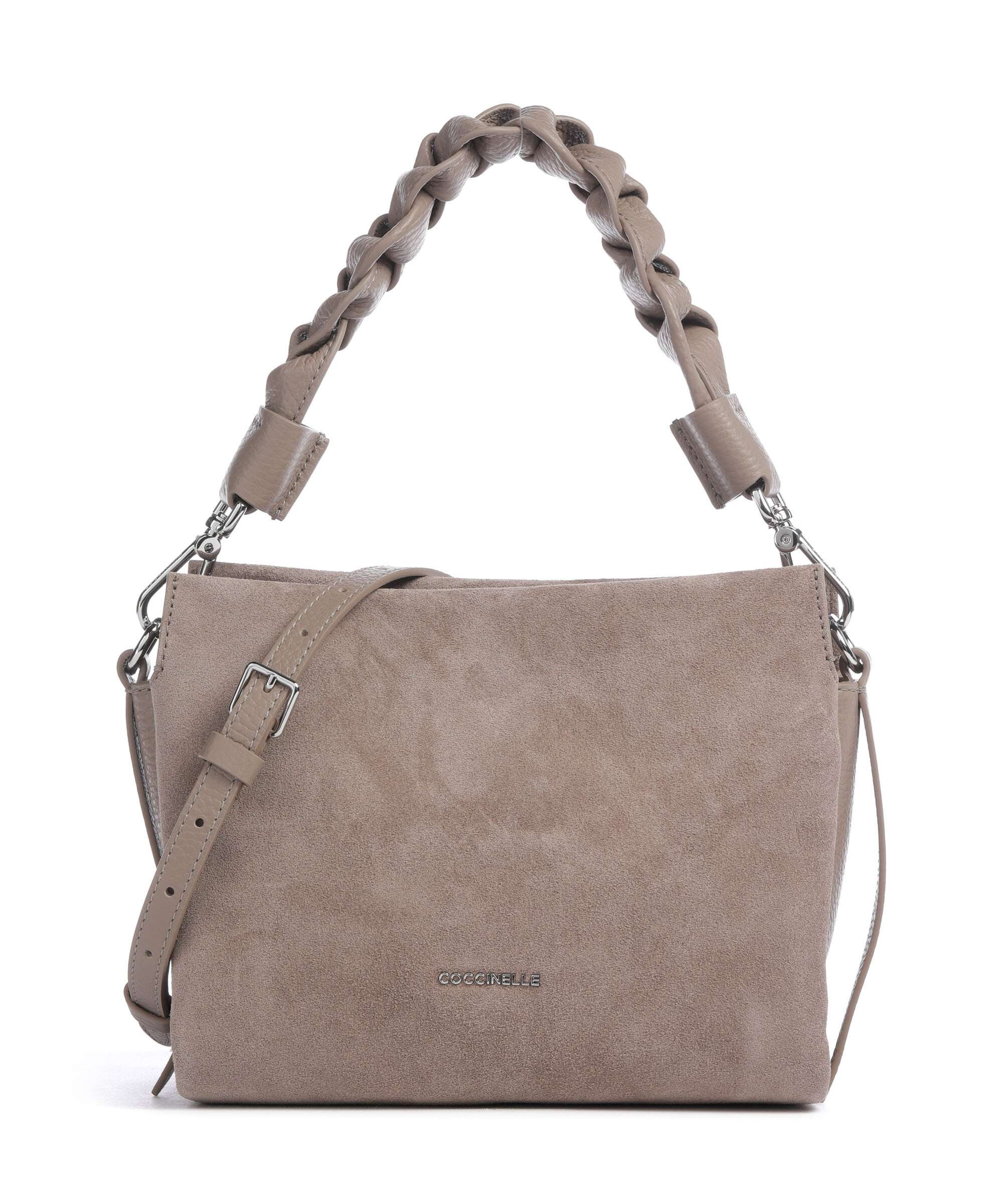 Coccinelle Boheme Suede Handbag warm taupe