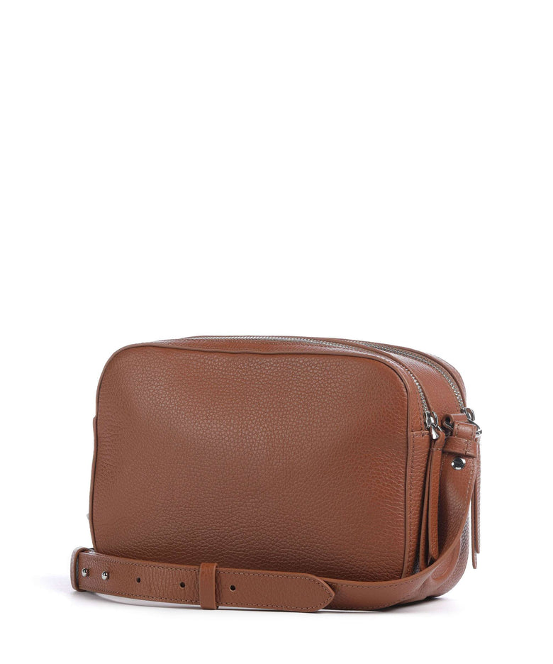 Coccinelle Myrtha Maxi Logo Crossbody bag cognac